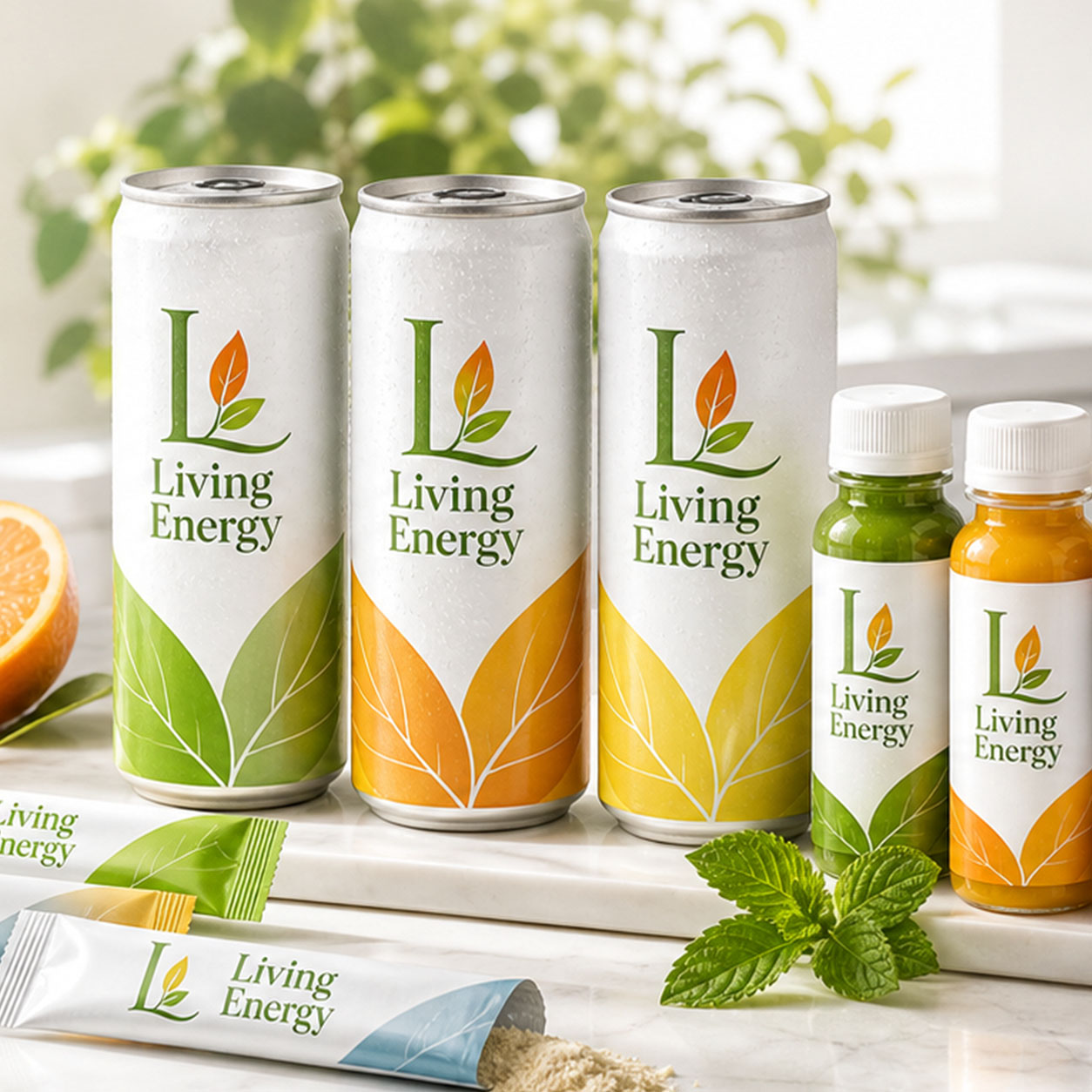 Living Energy sparkling energy cans